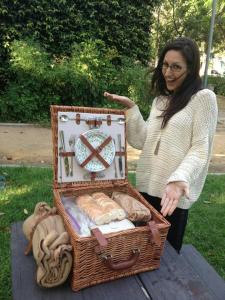 me! and one of my favorite accessories - my picnic basket!
